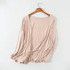 GENERICO - Cardigan Corto Casual De Algodón Modal Mujer