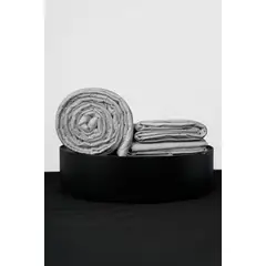 COBITEX HOME - Sábanas + Plumón Hipoalergénico + Funda Plumón 1 Plaza Gris 100% Algodón.