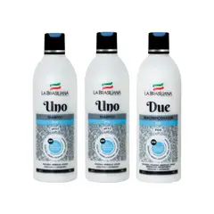 LA BRASILIANA - Pack - 2 Shampoo UNO + Reacondicionador DUE
