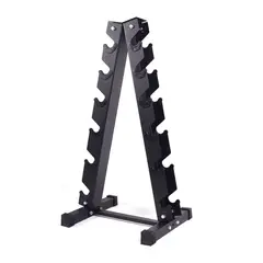 ALPHA GYM - Soporte de mancuernas rack para pesas alta resistencia Black