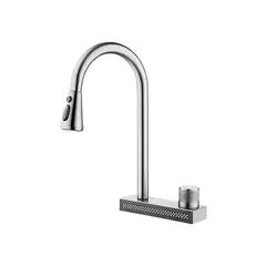GENERICO - MEZCLADORA DE COCINA CASCADA SATINADO MC304-0900