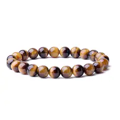 GENERICO - Pulsera Piedras Naturales Unisex Piedra Ojo De Tigre