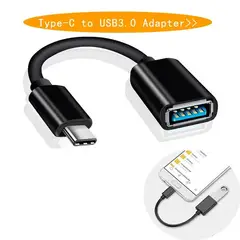 GENERICO - ADAPTADOR OTG TIPO C A USB HEMBRA - NEGRO
