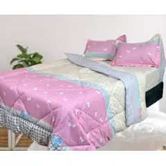 MINGDA - Set Edredón Kids 2 Pz + Sabanas + Fundas 5 piezas