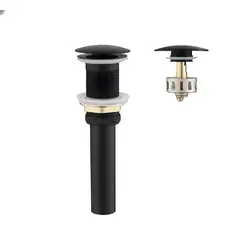 GENERICO - Desagüe de Ovalin negro Automatico push button 30CM SIN REBOSE