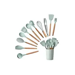 GENERICO - Set Utensilios Cocina Silicona Antiadherente Multifuncional