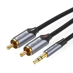 VENTION - Cable PREMIUM 35mm TRS RCA Nylon MP3 Hifi 5m DVD Pc