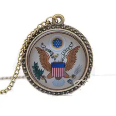 GENERICO - Collar Con El Aguila Símbolo Americano regalo perfecto