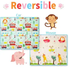 OEM - Alfombra de Juego para Bebé Plegable Portátil Reversible