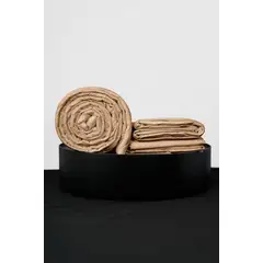 COBITEX HOME - Sábanas + Plumón Hipoalergénico + Funda Plumón King Beige 100% Algodón