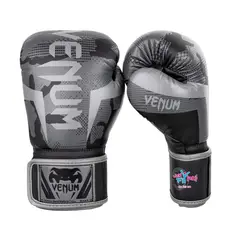 ALPHA GYM - Guantes de boxeo profesionales 12 Oz Venum Gris Camuflaje