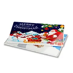 SASARU - Tapetes Navideños Estampados Variados Azul 60x40cm