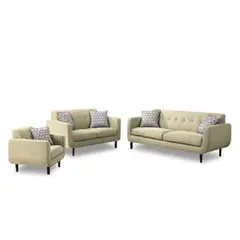 ALTO HOGAR - Juego de Sala Vintage 3 2 1 Zoe Beige