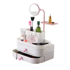 OEM - Organizador Maquillaje y Espejo para Labiales Brochas Joyas Arete