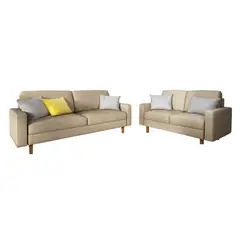 ALTO HOGAR - Juego de Sala Vintage 3 2 Ferro Beige