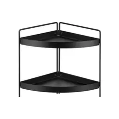 GENERICO - Esquinero Estante Multiuso Dos Niveles Negro