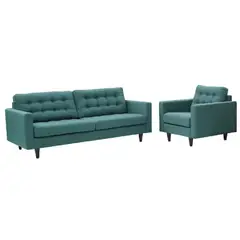 ALTO HOGAR - Juego de Sala Lisanne 3 1 Turquesa