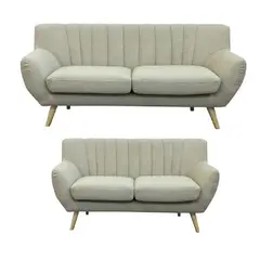 ALTO HOGAR - Juego de Sala Romina 3 2 Crema