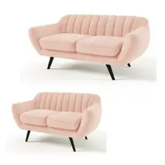 ALTO HOGAR - Juego de Sala Pink 3 2 Rosa