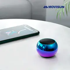 MOVISUN - Mini Parlante Bluetooth EGG NEO azul con lila