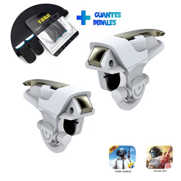 Gatillos Gamer Para Celular White Ghost