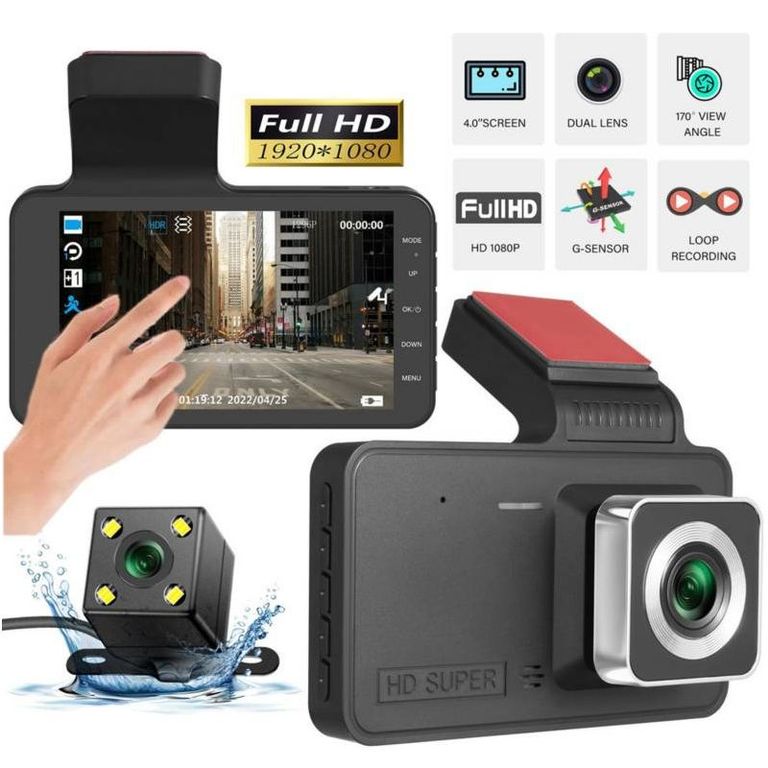 Camara Auto Y Retroceso 2 camaras DVR dual Cámara para carro
