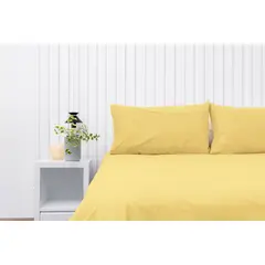 COBITEX HOME - Fundas De Almohada Lisas Amarillo 2 plazas 100% Algodón