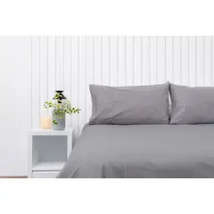 COBITEX HOME - Fundas De Almohada Lisas Plomo 2 plazas 100% Algodón