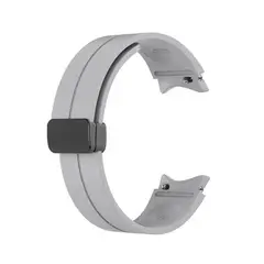 GENERICO - Correa Silicona Iman para Samsung Watch 6 / 6 Classic - Plomo