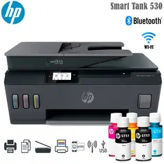 HP - Impresora Multifuncional Smart Tank 530 ADF Wifi Bluetooth