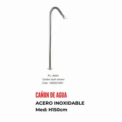 GENERICO - CAÑON DE ACERO INOX PARA PISCINAS 1.50 cm