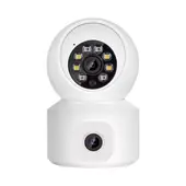 BUYPAL - Camara de Seguridad Doble Lente 2K 6MP Conexion WiFi Interior