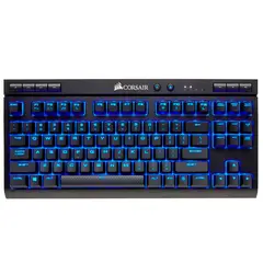 CORSAIR - Teclado mecánico inalámbrico para juegos K63 LED azul CHERRY® MX Red