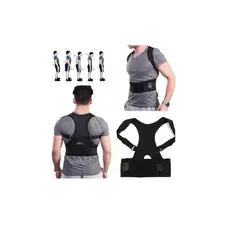 GENERICO - Corrector de Postura con Faja Ajustable evita dolor Lumbar y Espalda