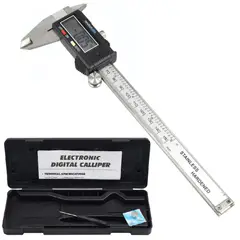 GENERICO - Calibrador Vernier digital 150 mm 6 pulgadas Acero Inoxidable Mas Estuche