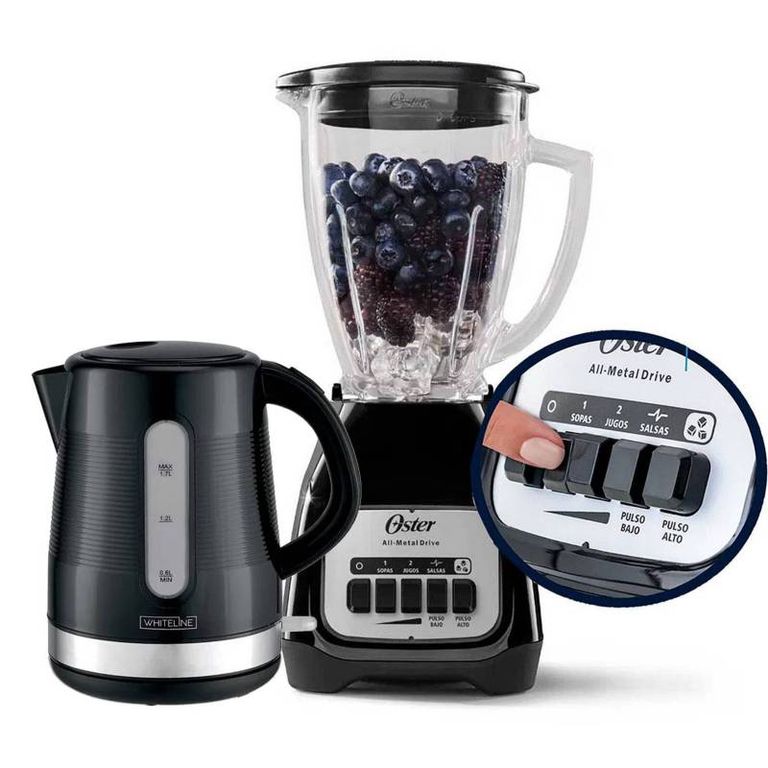 Combo Licuadora 2 Velocidades mas Pulso BLSTKAG BPB +Hervidor
