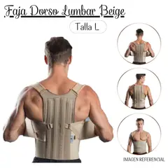 GENERICO - Faja Dorso Lumbar Talla L - Beige