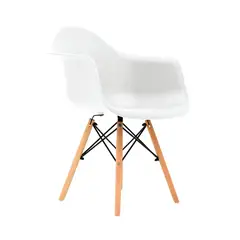 MOBELART - Silla Diseño Eames con brazos Blanco möbelArt