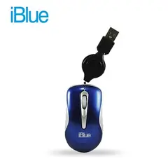 IBLUE - MOUSE MICRO RETRACTIL XMK-977 Azul y GRIS