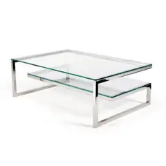 ALTO HOGAR - Mesa de Centro Lovera Acero Inoxidable