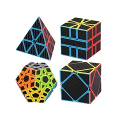 MOYU - Cubos Rubik - Set 4 Cubos Carbón