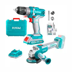 TOTAL TOOLS - TALADRO ATORNILLADOR 38 Y AMOLADORA BRUSHLESS TOTAL