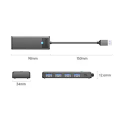 ORICO - Hub Usb 3.0 4 Puertos