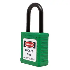 LOTO MASTER - CANDADO CORTO AISLADO COLOR VERDE