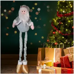 GENERICO - Muñeco de navidad patilarga Papa Noel