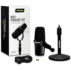 SHURE - Mv7-k-bndl Microfono Podcast Xlr - Usb - Pedestal