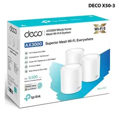 TP LINK - MESH KIT 3-PACK, AX3000, 2 ANTENAS INTERNAS, 3P X GB (DECO X50-3)
