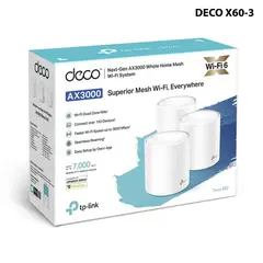 TP LINK - MESH KIT-3 AX3000, 6 ANTENAS INT, 1P x 2.5GB + 1P x GB (DECO X60-3)