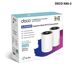 TP LINK - MESH KIT-2 AX6000 4 ANTENAS INT, 2P X GB + 1P X 2.5GB (Deco X80-2)
