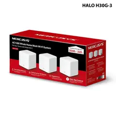 MERCUSYS - WI-FI MESH AC1300 PUERTOS GB KIT 3 (HALO H30G-3)